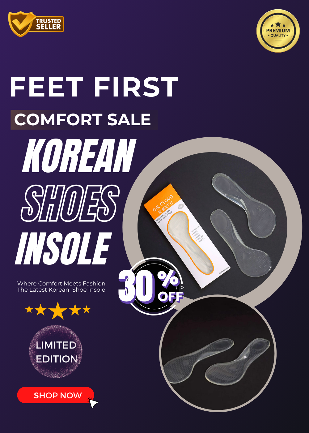 shoe insole  mobile  banner 