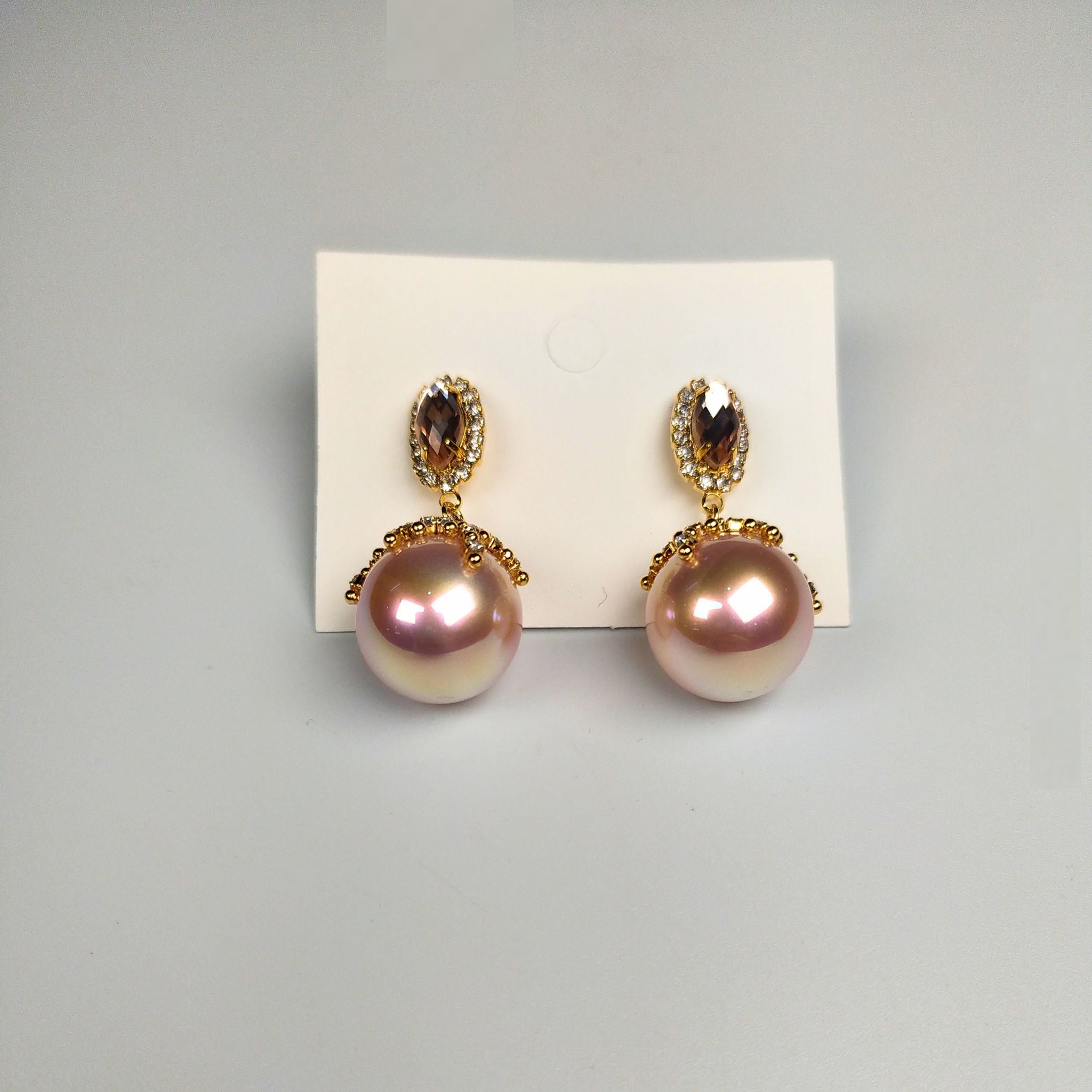 Stones Crafted Pearl Earrings