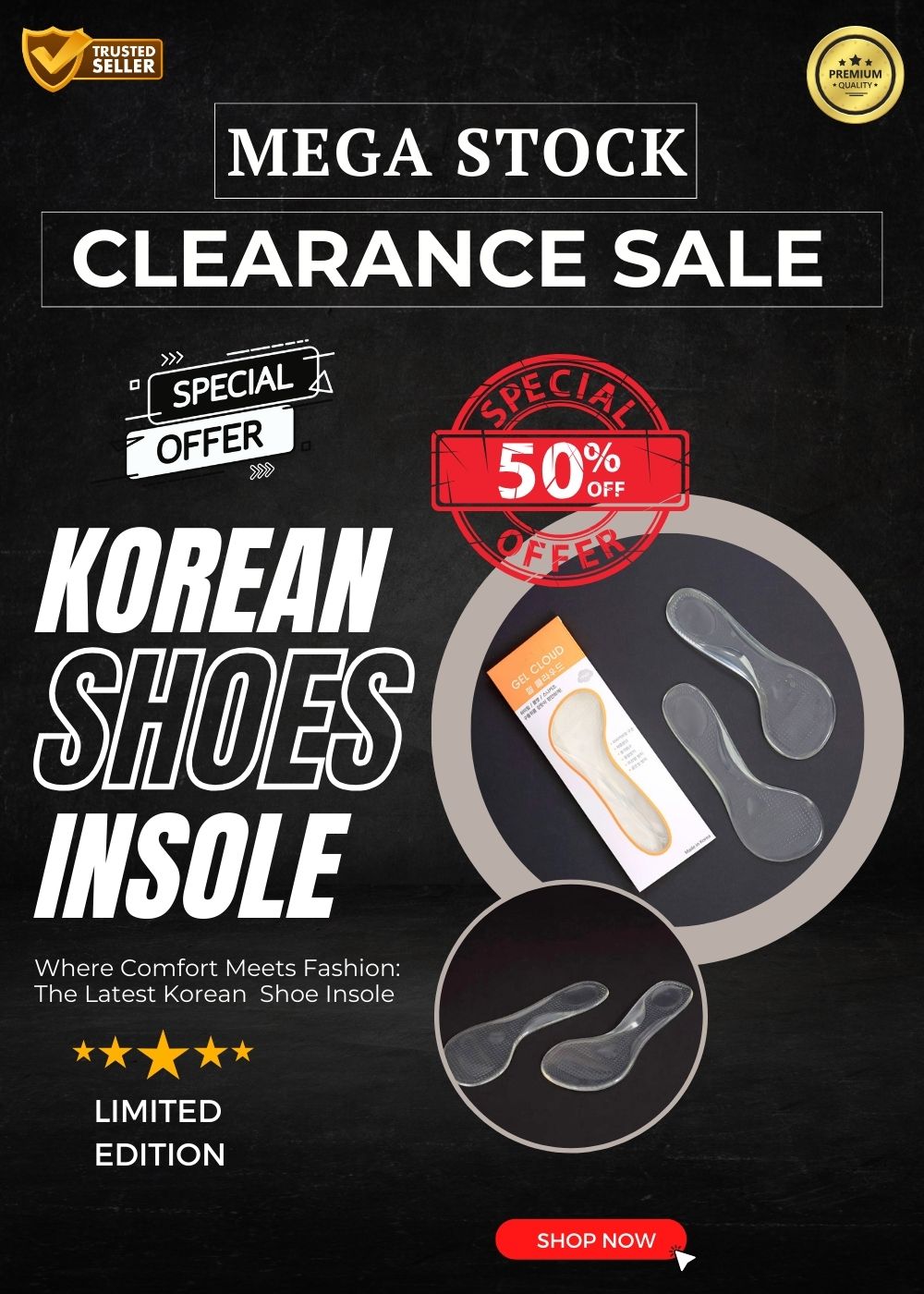 shoe insole mobile banner 